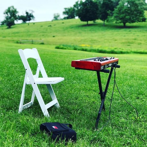 Those black dots in the background are cows. 🐮 Those black dots in the background are cows. 🐮 It’s not the weirdest place I’ve played piano