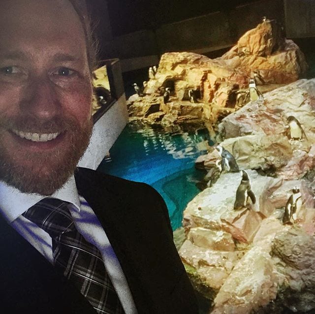 Playing piano to penguins