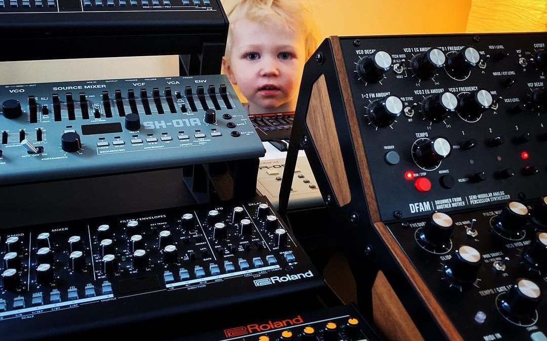Daddy, I’m playing in my radio station